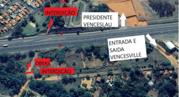 Trecho de acesso ao Vencesville será interditado para obras de recuperação