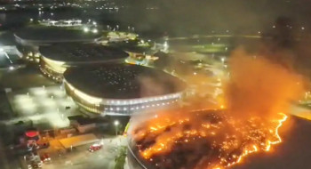 Incêndio não atinge pista do Velódromo Olímpico no Rio