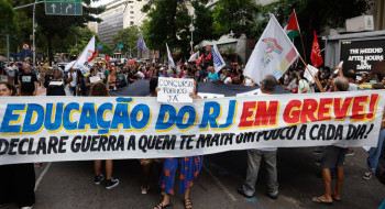 Professores estaduais e municipais do Rio fazem paralisação de 24h