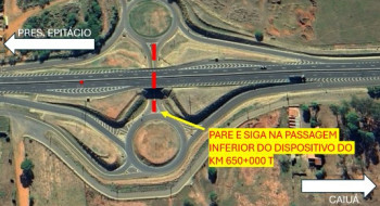 Raposo Tavares em Epitácio terá trecho interditado para reparos em viaduto a partir desta segunda-feira